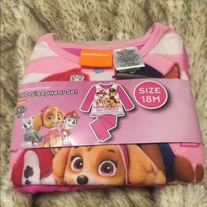 NWT Paw Patrol fleece pajama set